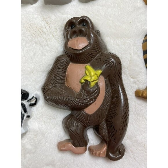 Vintage Burwood Wall Hanging Decor Room Nursery Zoo Animals Made in USA Set of 5 - Picture 7 of 9